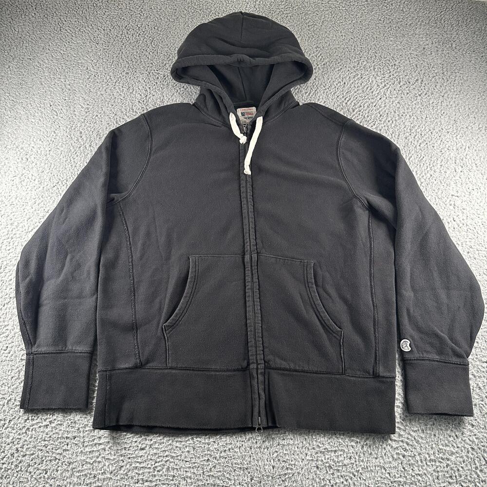 Champion Todd Snyder Hoodie Mens XL Black Full Zip Fleece Sweatshirt Logo